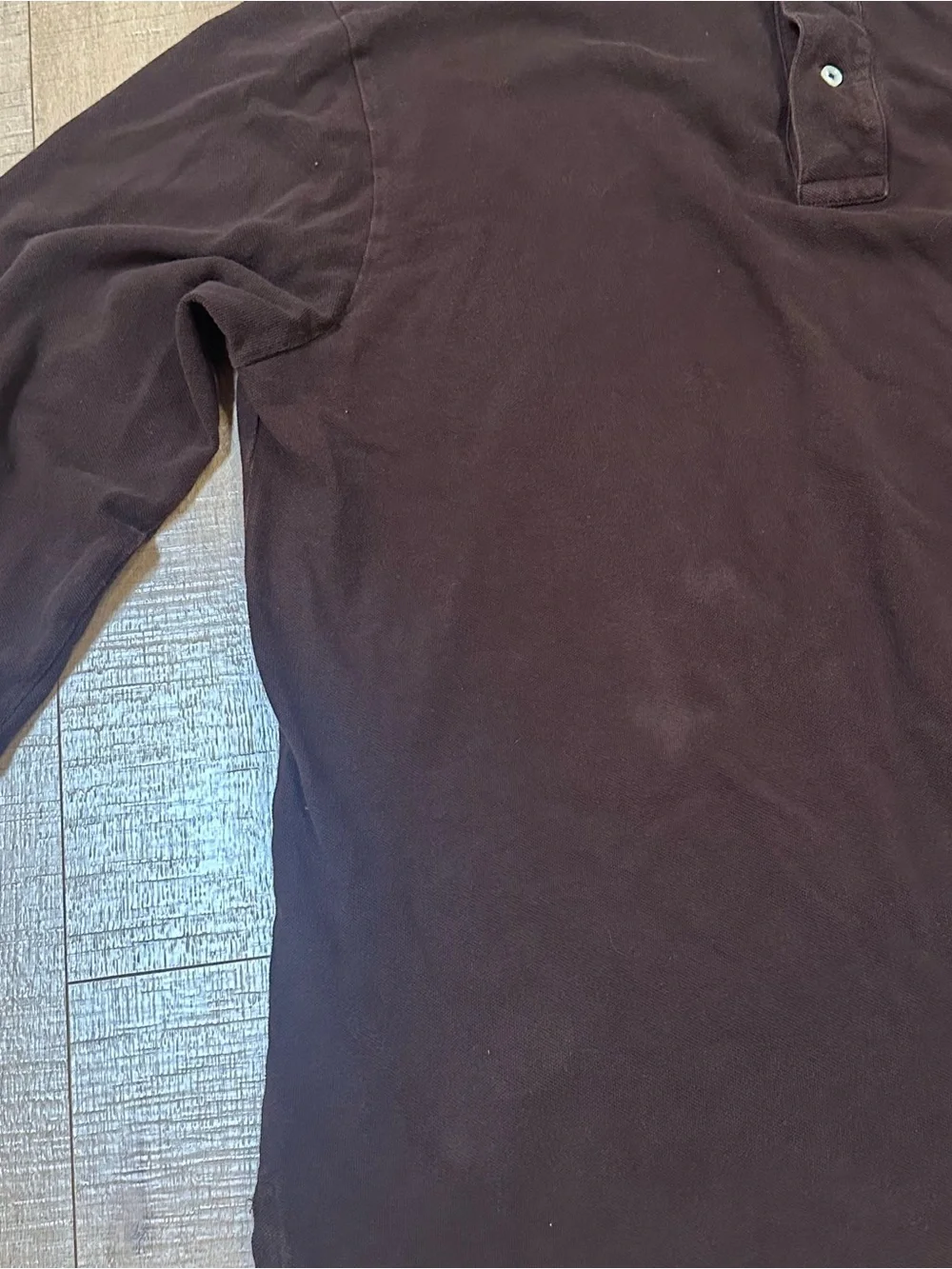 Y2K Ralph Lauren Dark Brown Long-Sleeve Polo Shirt